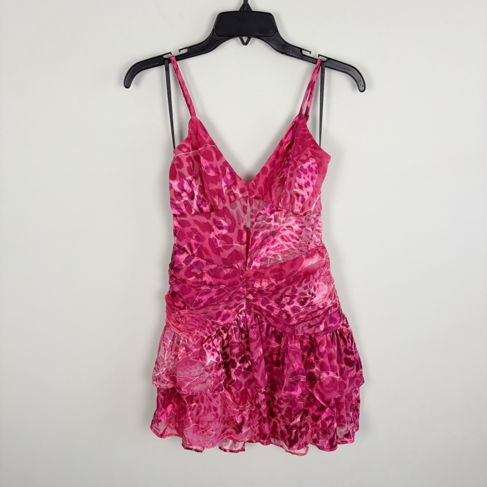 NBD Sheila Mini Dress in Bubblegum Pink Leo Size S - Picture 2 of 11